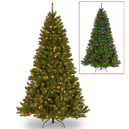 7.5 ft. Pre-lit Hinged North Valley Spruce Full Artificial Christmas Tree