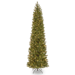 9 ft. Pre-lit Feel Real® Downswept Douglas Fir Pencil Artificial Christmas Tree Clear Lights