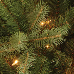 9 ft. Pre-lit Feel Real® Downswept Douglas Fir Pencil Artificial Christmas Tree Clear Lights