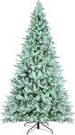 Alexa Enabled 7.5′ Flocked Prelit Artificial Christmas Tree