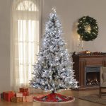 Alexa Enabled 7.5′ Flocked Prelit Artificial Christmas Tree