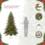 7.5ft. Pre-Lit Royal Majestic Fraser Fir Artificial Christmas Tree with Clear Lights