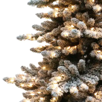 7.5ft. Pre-Lit Flocked Royal Majestic Spruce Artificial Christmas Tree with Clear Lights