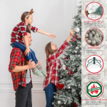 7.5ft. Pre-Lit Flocked Royal Majestic Spruce Artificial Christmas Tree with Clear Lights