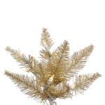 7.5ft. Pre-Lit Champagne Tinsel Fir Slim Artificial Christmas Tree Clear Dura-Lit™ Lights